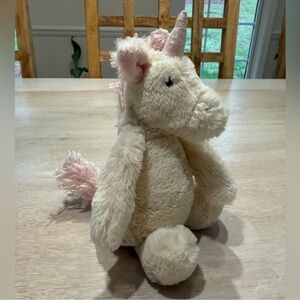 Jellycat Cream and Pink Unicorn Plush